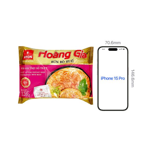 Bún bò Huế Hoàng Gia 120g, 1 set 3 gói 3