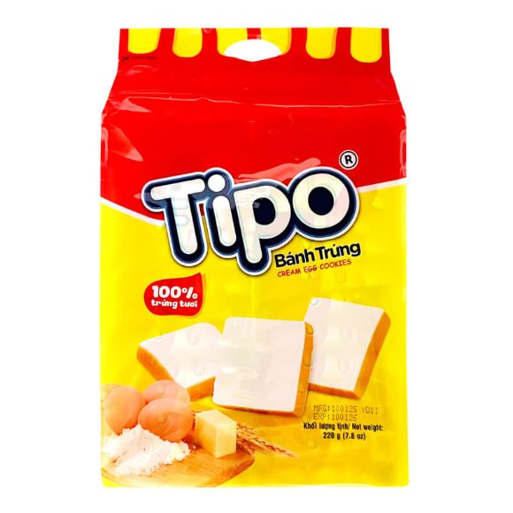 Bánh trứng nướng Tipo 220g, 1 gói 1