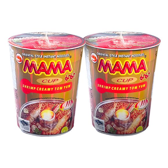Mì ly Mama Tom Yum Sốt kem Thái Lan 70g, 1 set 2 hộp 1