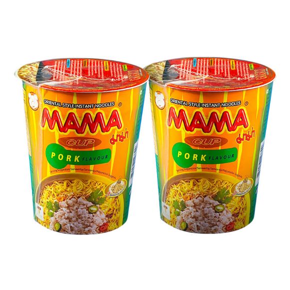 मामा कप चाउचाउ  (किमा पोर्क) ७० ग्राम (२ कप, १ सेट) 1