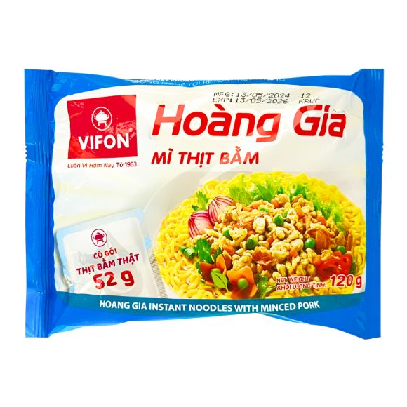 Mì thịt bằm Hoàng Gia 120g, 1 set 3 gói 2