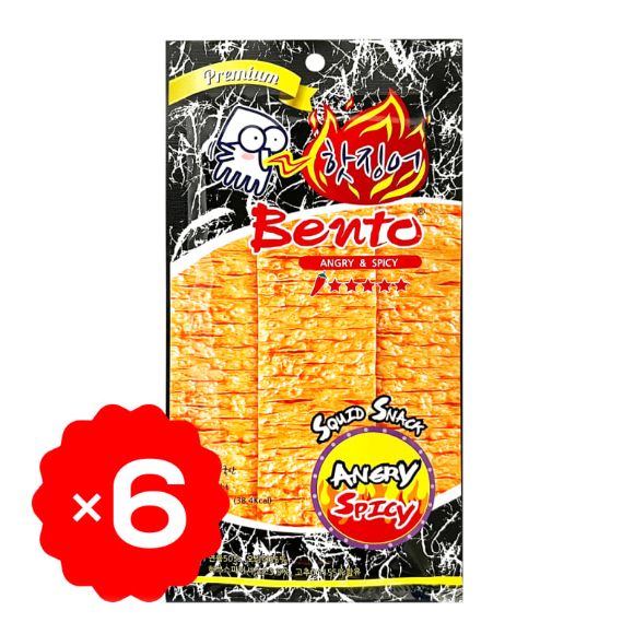 Snack mực Bento vị Siêu cay 12g, 1 set 6 gói 1