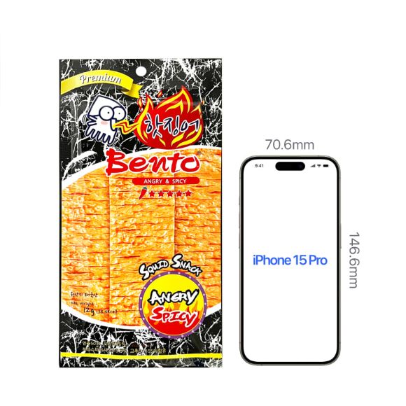 Snack mực Bento vị Siêu cay 12g, 1 set 6 gói 2