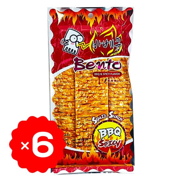 Snack mực Bento vị BBQ cay 12g, 1 set 6 gói 1