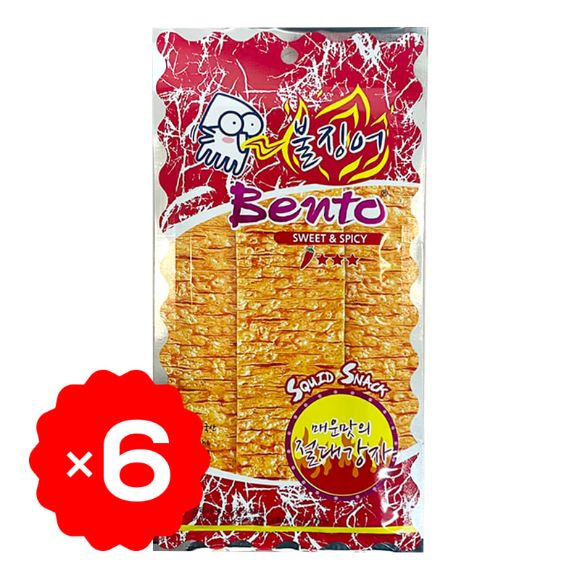 Snack mực Bento vị Ngọt cay 12g, 1 set 6 gói 1
