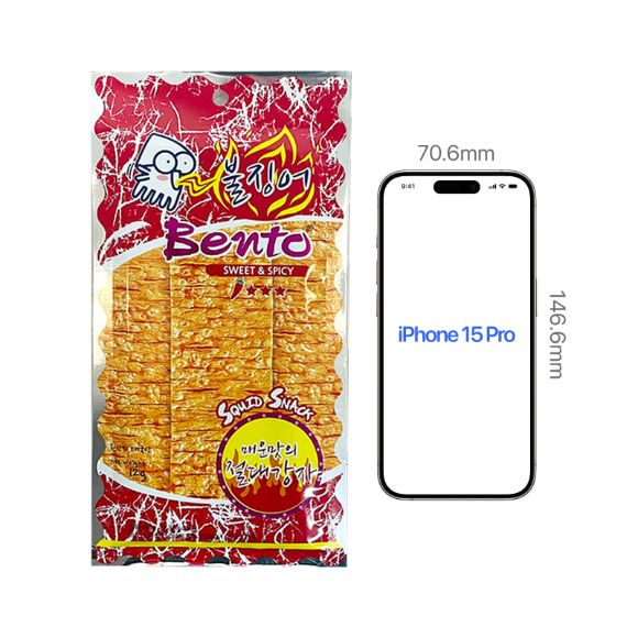 Snack mực Bento vị Ngọt cay 12g, 1 set 6 gói 2