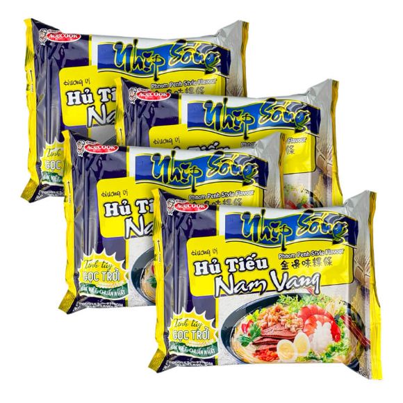 Hủ tiếu Nam Vang ăn liền Acecook Nhịp Sống 70g, 1 set 4 gói 1
