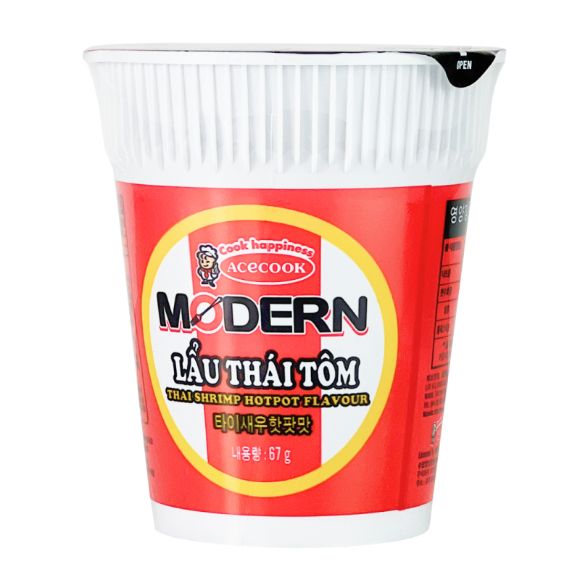 Mì ly Modern Lẩu Thái tôm 67g, 1 set 4 hộp 2