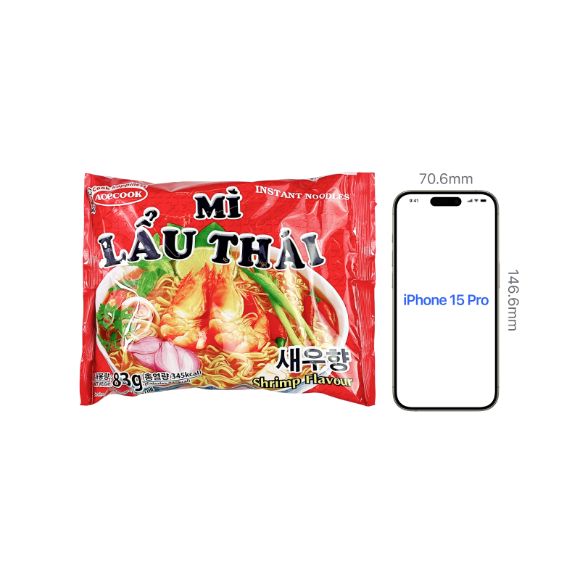 Mì lẩu thái Acecook 80g, 1 set 5 gói 5
