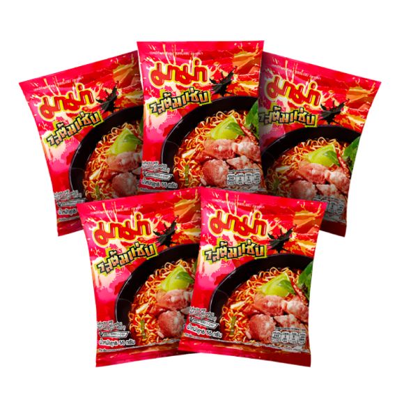 Mì Mama Sườn heo súp cay Thái Lan 55g, 1 set 5 gói 1