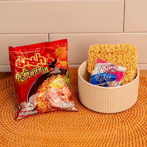 Mì Mama Sườn heo súp cay Thái Lan 55g, 1 set 5 gói 3