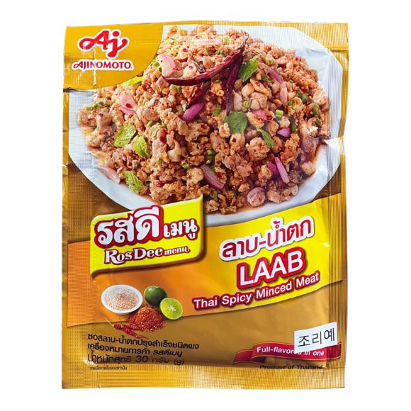 Bột gia vị Salad thịt băm cay Rosdee Thái Lan Laab Namtok 30g, 1 gói 1