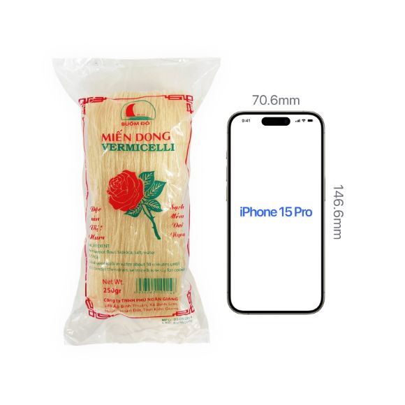 Miến dong Hoa Hồng 250g, 1 set 2 gói 3
