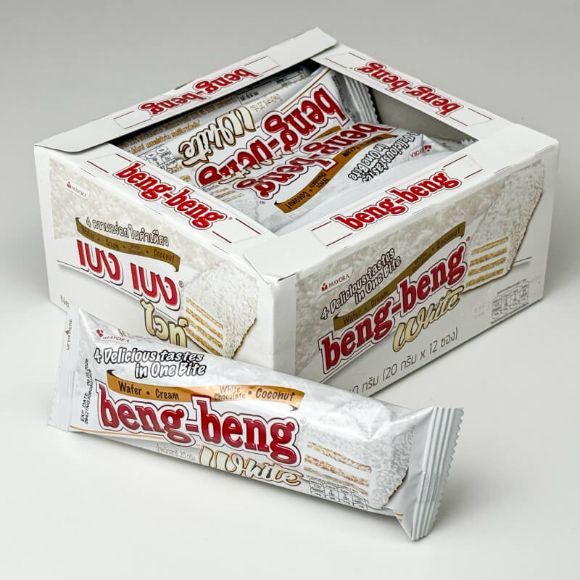 Bánh xốp phủ socola trắng Beng Beng Thái Lan 264g, 1 hộp 12 cái 3