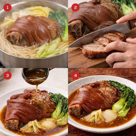Giò heo hầm kiểu Thái chế biến sẵn (Khao Kha Moo), 1,8kg, 1 gói 4