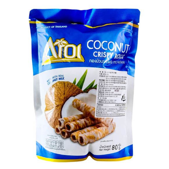 Bánh quế dừa giòn AROI vị Dừa 80g, 1 gói 1