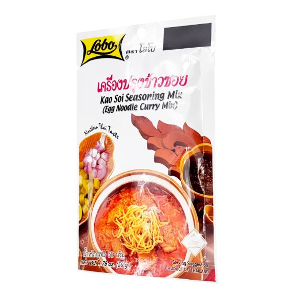 Bột gia vị Mì trứng cà ri Kao Soi Lobo Thái Lan 50g, 1 gói 2