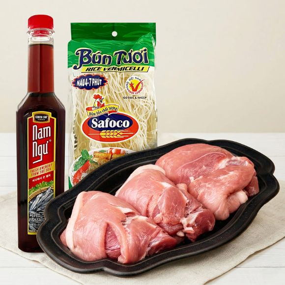 Set Bún chả cơ bản (Bún tươi+Nước mắm Nam Ngư+Thịt đùi sau heo) 1