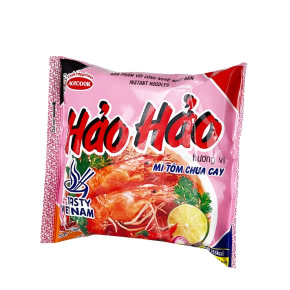 บะหมี่กึ่งสำเร็จรูป Hảo Hảo Pink Mi Tom รสกุ้ง 78 ก. Acecook 5 ห่อ, 1 แพ็ก 3
