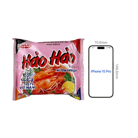 บะหมี่กึ่งสำเร็จรูป Hảo Hảo Pink Mi Tom รสกุ้ง 78 ก. Acecook 5 ห่อ, 1 แพ็ก 5