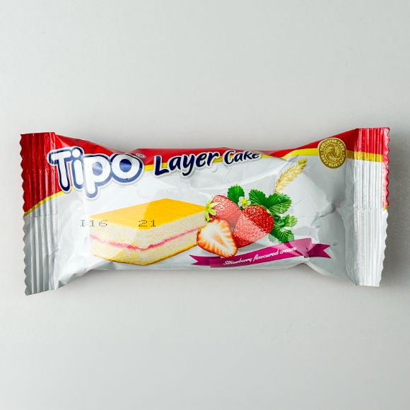Bánh bông lan Tipo hương Dâu 360g, 1 hộp 20 cái 3