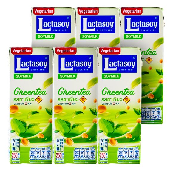 Sữa đậu nành vị trà xanh Lactasoy 250ml 1 lốc 6 hộp 1