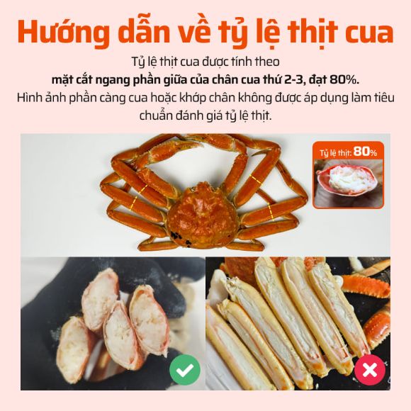 Cua tuyết hấp chín 1kg, 1 con 5