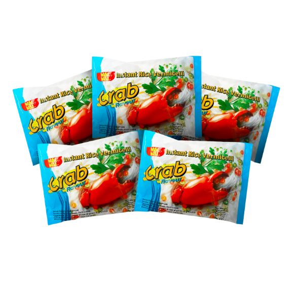 Bún gạo ăn liền Wai Wai Thái Lan vị Cua 55g, 1 set 5 gói 1