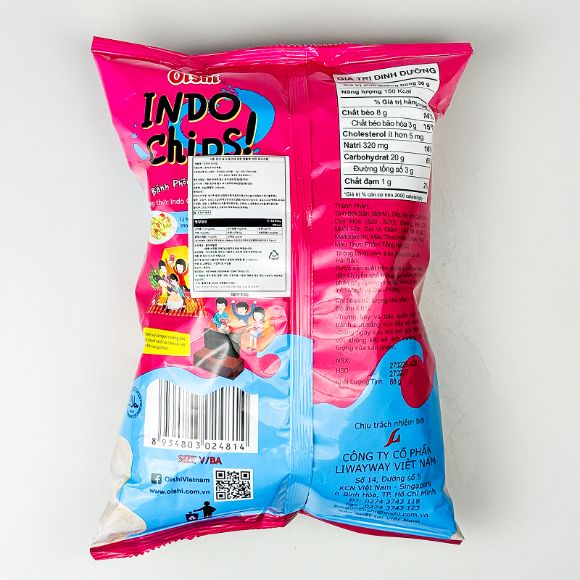 Snack Bánh phồng mực Inđônêxia Oishi 68g, 1 gói 4