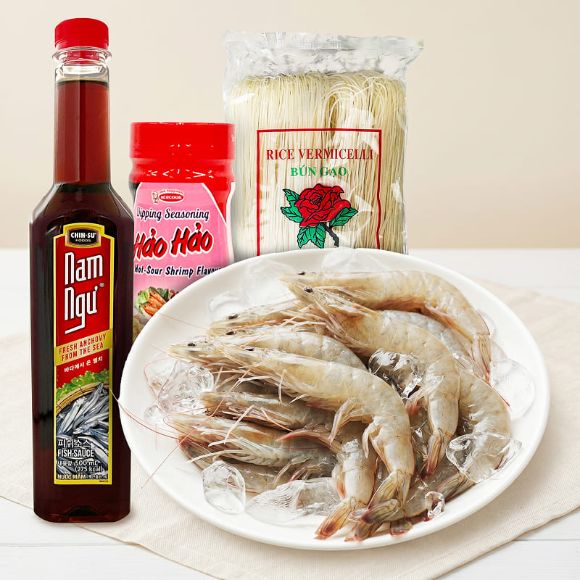 Set Bún Tôm (tôm + bún gạo+ nước mắm + muối chấm) 1