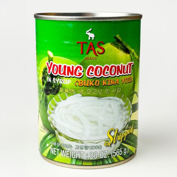 TAS Young Coconut in syrup Stripped 565g 1