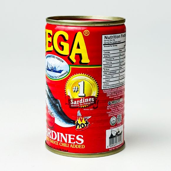 Mega Sardines in Tomato Sauce Chilli (Red) 155g 2
