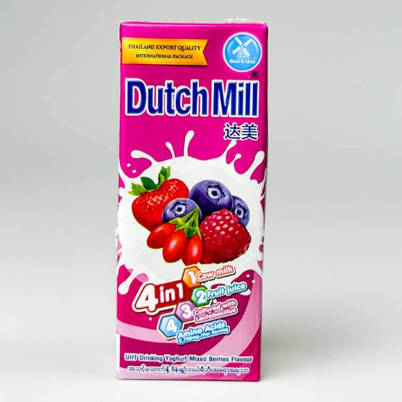 Sữa chua uống Dutch Mill vị Berry hỗn hợp 180ml, 1 lốc 4 hộp 2