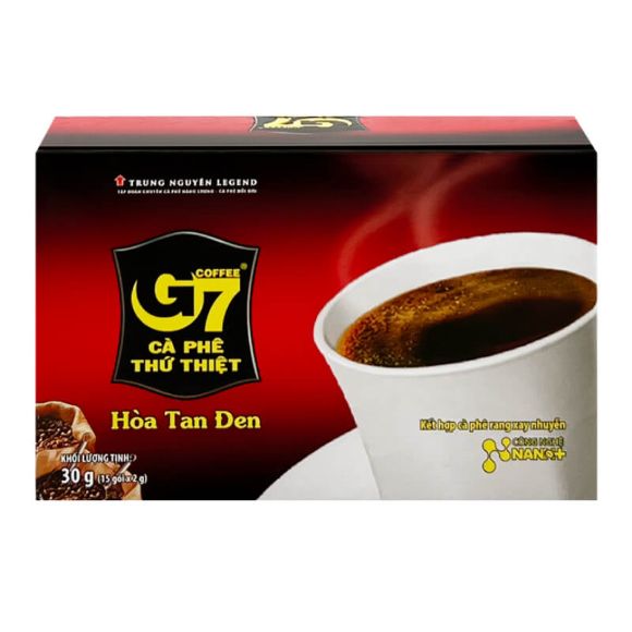Cà phê Hòa Tan Đen G7, 1 hộp 15 gói 2