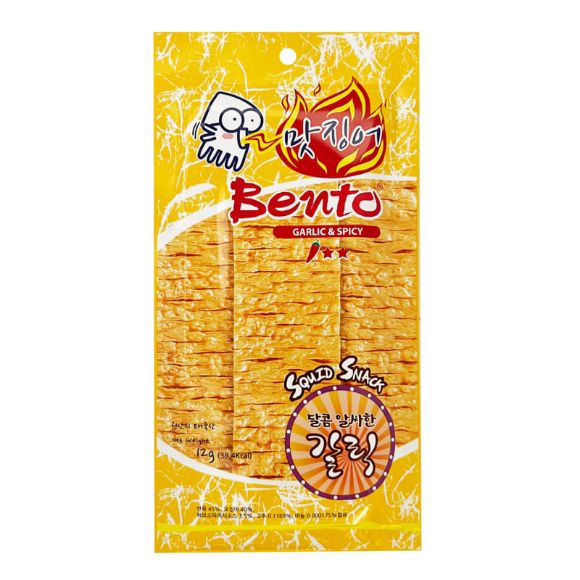 Snack mực Bento vị Tỏi cay 12g, 1 gói 1