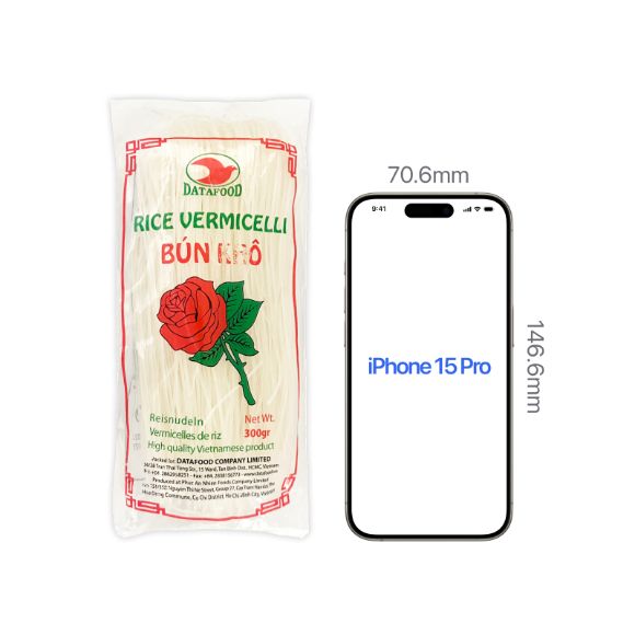 Bún khô Hoa Hồng 300g, 1 set 3 gói 3