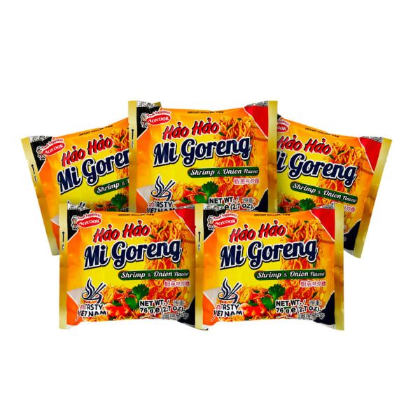 Mì Hảo Hảo Mi Goreng vị Tôm Hành 75g, 1 set 5 gói 1