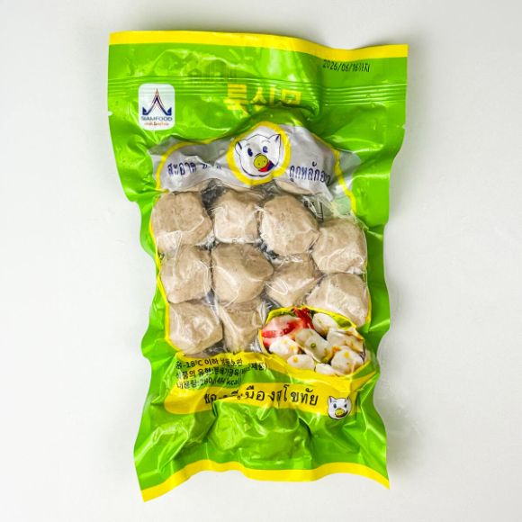 Miến Song Long vị Thuyền Thái (đỏ) 4 gói + Thịt heo viên đông lạnh Thái Lan 320g 5