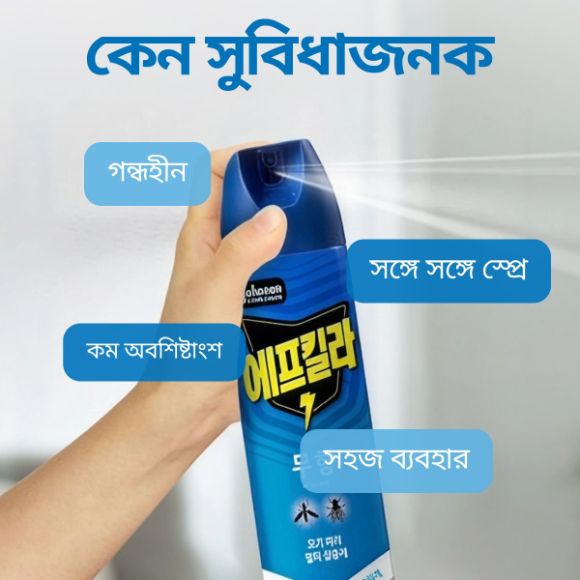 এফ-কিলা পানিভিত্তিক গন্ধহীন কীটনাশক অ্যারোসল স্প্রে, ৬০০ মিলি 4