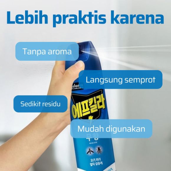 F-Killa semprotan aerosol pembasmi serangga berbahan dasar air, tanpa pewangi, 600ml 4