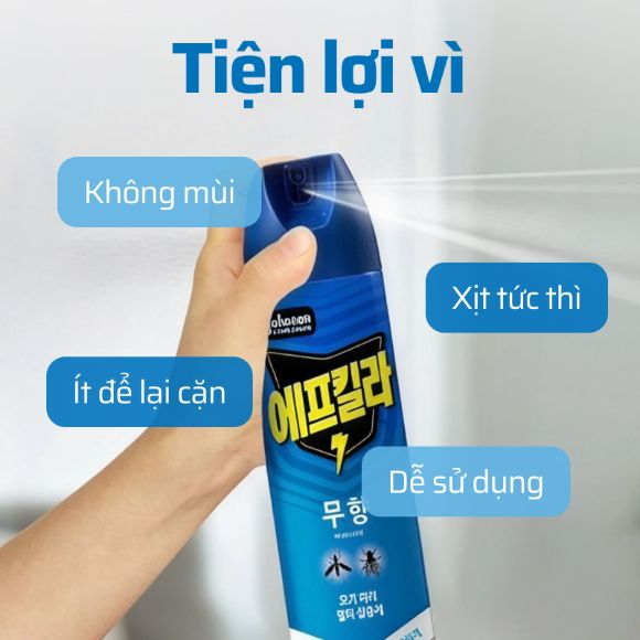 Bình xịt diệt côn trùng F-Killa công thức dịu nhẹ, không mùi, 600ml 4