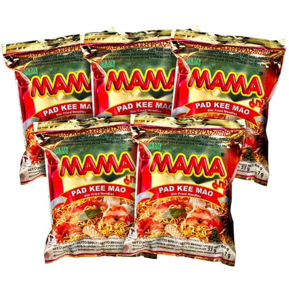 Mì Mama vị Pad Kee Mao 60g, 1 set 5 gói 1