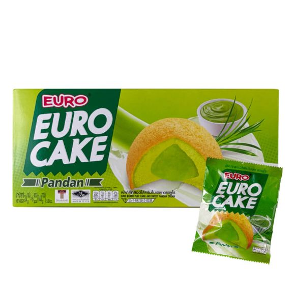 Bánh trứng Euro Custard Cake Thái Lan vị Lá dứa 144g, 1 hộp 6 cái 1