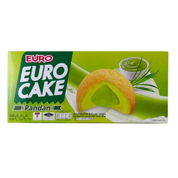 Bánh trứng Euro Custard Cake Thái Lan vị Lá dứa 144g, 1 hộp 6 cái 2