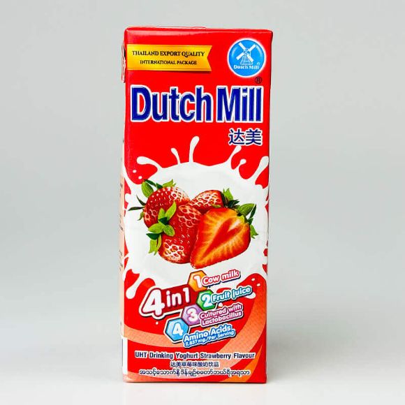 Sữa chua uống Dutch Mill vị Dâu 180ml, 1 set 4 hộp 2