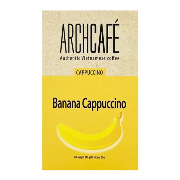 Cà phê hòa tan Cappuccino ArchCafe vị Chuối 240g, 1 hộp (12 gói) 2