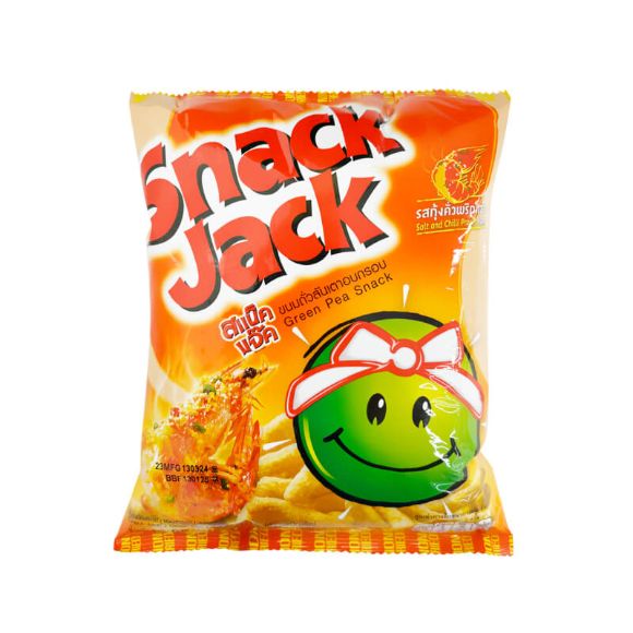 Snack đậu Hà Lan giòn Snack Jack Thái Lan vị Tôm 62g, 1 gói 1