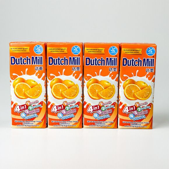 Sữa chua uống Dutch Mill vị Cam 180ml, 1 lốc 4 hộp 1