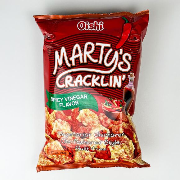 Oishi Marty's Cracklin Chipcharon Spicy Vinegar 90g 2