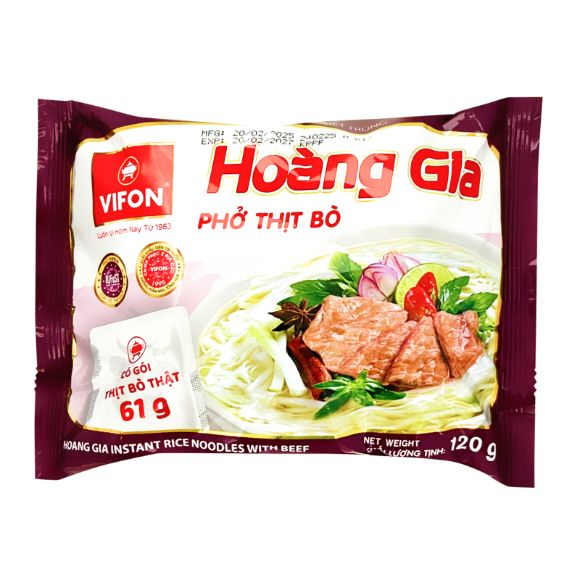 Phở Thịt Bò Hoàng Gia 120g, 1 set 3 gói 2